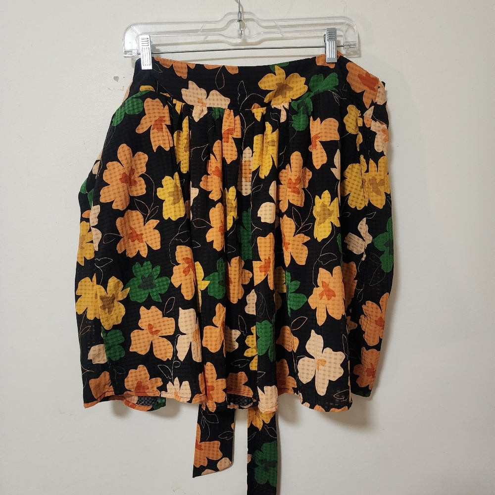 Who What Wear A-Line Skirt with Bold Floral Print